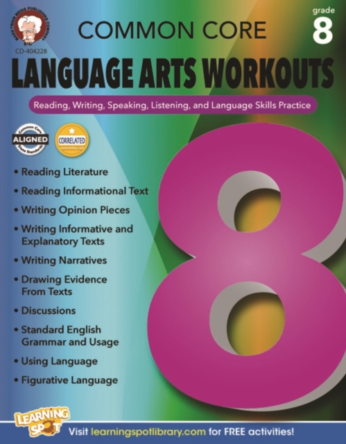 Common Core Language Arts Workouts, Grade 8