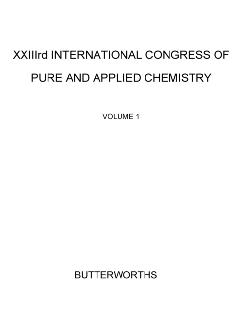 XXIIIrd International Congress of Pure and Applied Chemistry