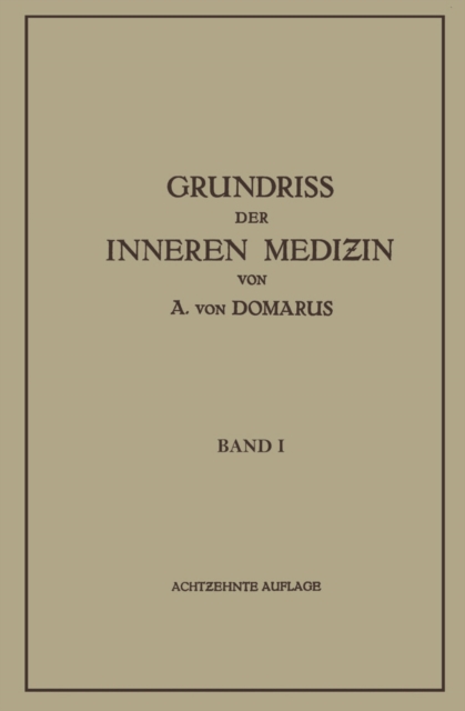 Grundriß der Inneren Medizin