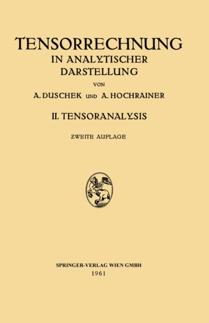 Grundzüge der Tensorrechnung in analytischer Darstellung