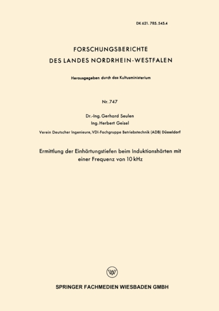 Ermittlung der Einhärtungstiefen beim Induktionshärten mit einer Frequenz von 10 kHz