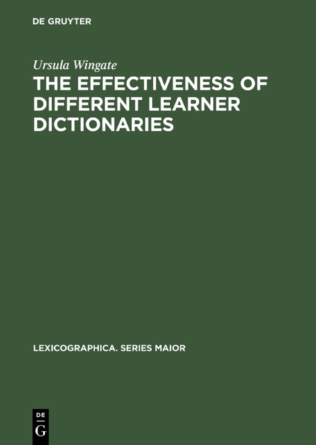 Effectiveness of Different Learner Dictionaries
