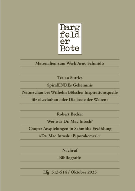 Bargfelder Bote 513-514. Lieferung