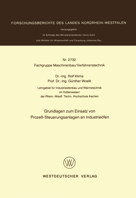 Grundlagen zum Einsatz von Prozeß-Steuerungsanlagen an Industrieöfen