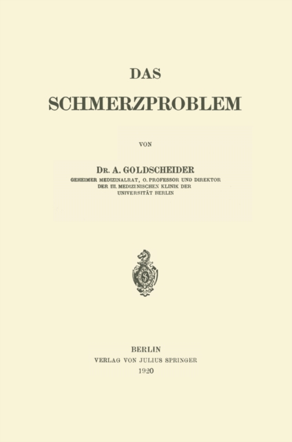 Das Schmerzproblem
