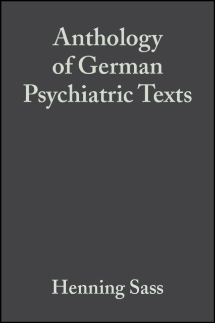 Anthology of German Psychiatric Texts
