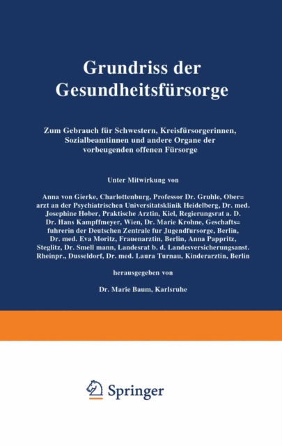 Grundriss der Gesundheitsfürsorge