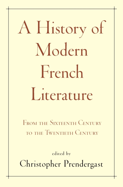 History of Modern French Literature
