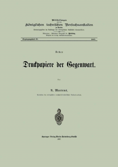 Ueber Druckpapiere der Gegenwart