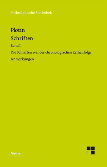 Schriften. Band I