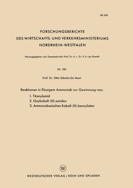 Reaktionen in flüssigem Ammoniak zur Gewinnung von: 1. Titanylamid. 2. Oxykobalt (III)-amiden. 3. Ammonobasischen Kobalt (III)-benzylaten