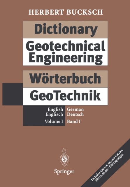 Dictionary Geotechnical Engineering / Wörterbuch GeoTechnik