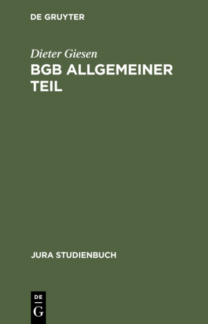 BGB Allgemeiner Teil