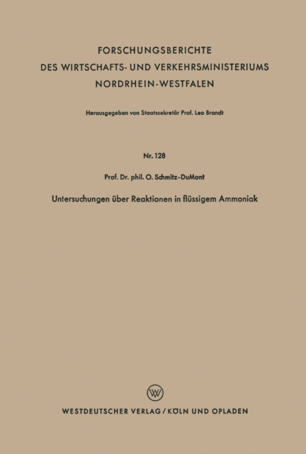 Untersuchungen über Reaktionen in flüssigem Ammoniak