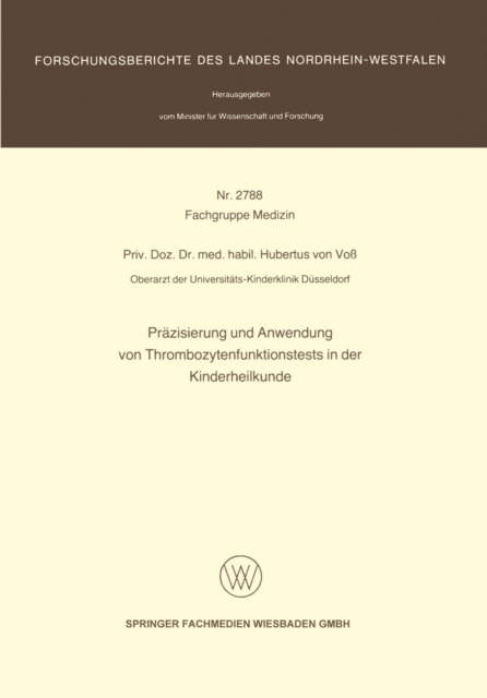 Präzisierung und Anwendung von Thrombozytenfunktionstests in der Kinderheilkunde