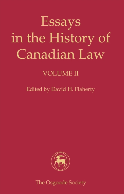 Essays in the History of Canadian Law