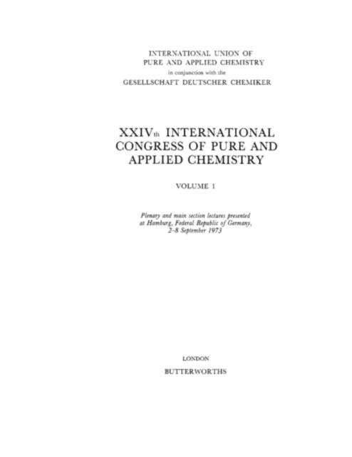XXIVth International Congress of Pure and Applied Chemistry