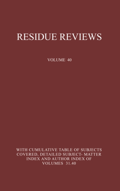 Residue Reviews
