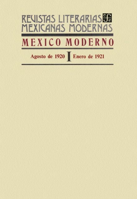 Mexico moderno I, agosto de 1920-enero de 1921