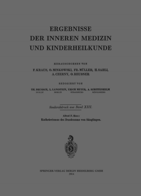 Katheterismus des Duodenums von Säuglingen