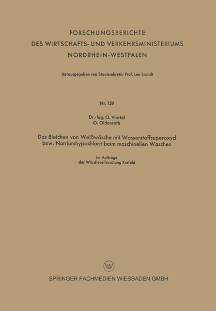 Das Bleichen von Weißwäsche mit Wasserstoffsuperoxyd bzw. Natriumhypochlorit beim maschinellen Waschen
