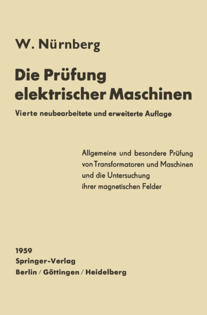Die Prüfung elektrischer Maschinen