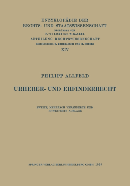 Urheber- und Erfinderrecht