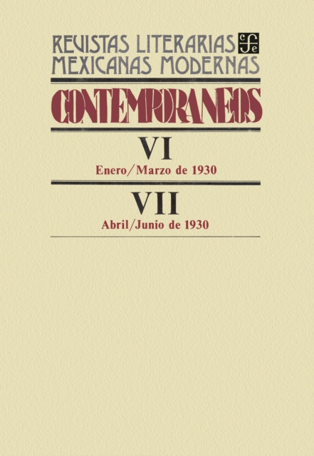 Contemporaneos VI, enero-marzo de 1930-VII, abril-junio de 1930