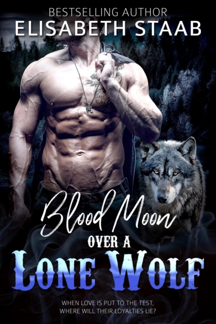 Blood Moon Over a Lone Wolf