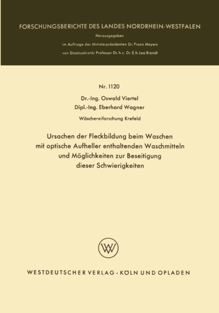 Ursachen der Fleckbildung beim Waschen mit optische Aufheller enthaltenden Waschmitteln und Möglichkeiten zur Beseitigung dieser Schwierigkeiten