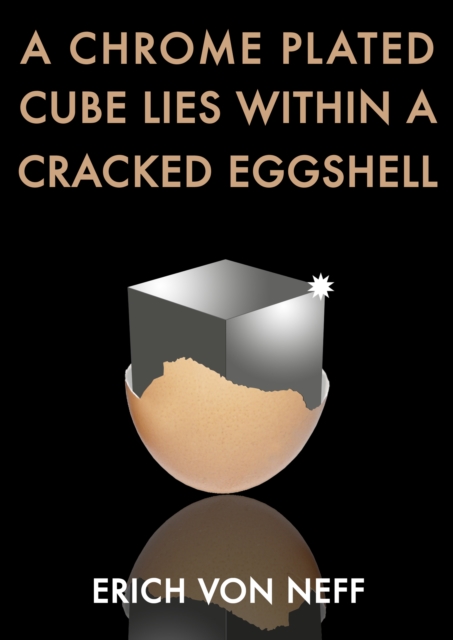 Chrome Plated Cube Lies Within a Cracked Eggshell