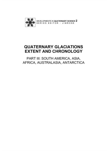 Quaternary Glaciations - Extent and Chronology