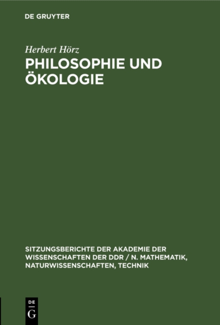 Philosophie und Okologie