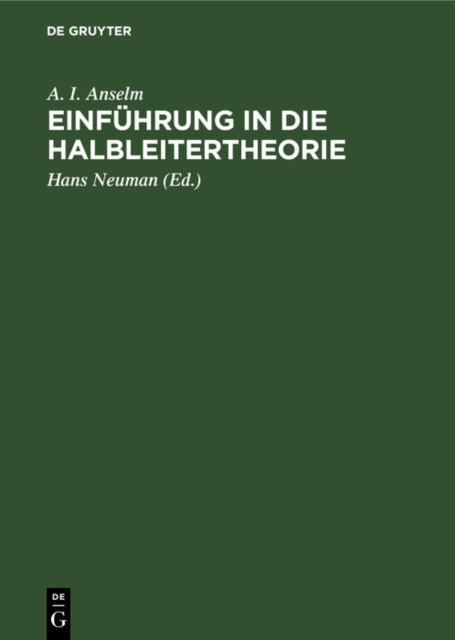 Einfuhrung in die Halbleitertheorie