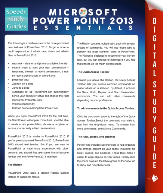 Microsoft Powerpoint 2013 Essentials (Speedy Study Guides)