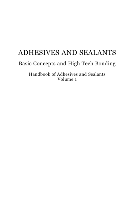 Handbook of Adhesives and Sealants