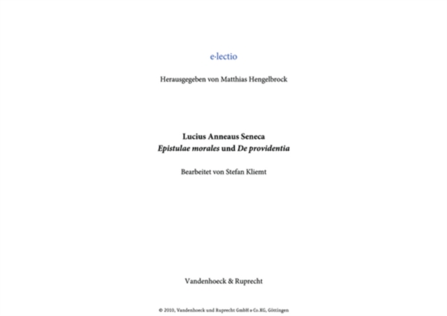 Seneca, Epistulae morales – Schullizenz