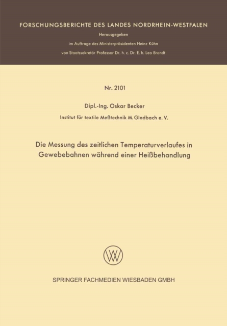 Die Messung des zeitlichen Temperaturverlaufes in Gewebebahnen während einer Heißbehandlung