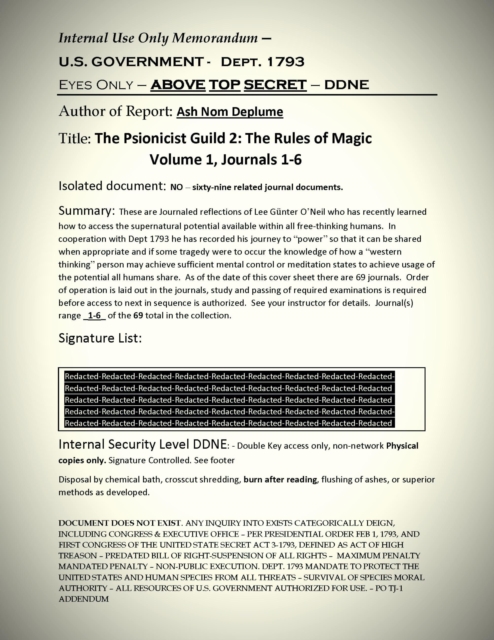 Psionicist Guild 2: The Rules of Magic Volume 1, Journals 1-6