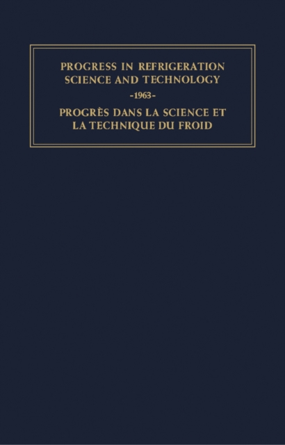 Progress in Refrigeration Science and Technology